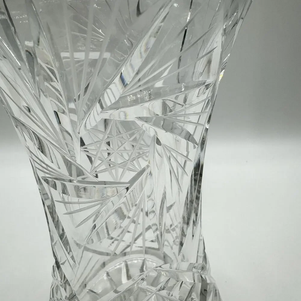 Crystal Liquor Decanter with Star and Diamond Pattern Clear -Excellent Condition